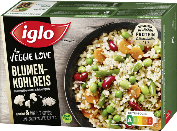 iglo Veggie Love Blumenkohlreis 400g iglo Veggie Love Blumenkohlreis 400g