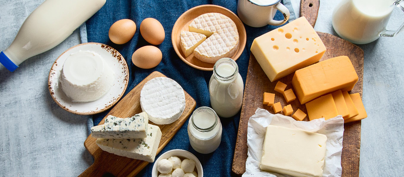 Molkerei Käse und Eier