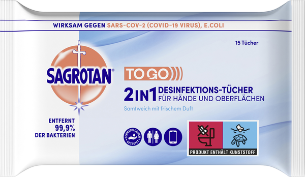 Sagrotan 2in1 Desinfektions-Tücher 15 Stück Sagrotan 2in1 Desinfektions-Tücher 15 Stück