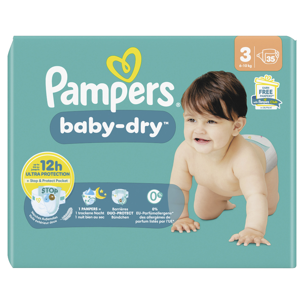Pampers Baby Dry Windeln Gr.3 Midi 35 Stück
