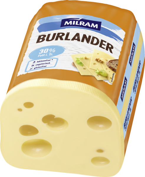 Milram Burlander 30% Fett i. Tr. Milram Burlander 30% Fett i. Tr.