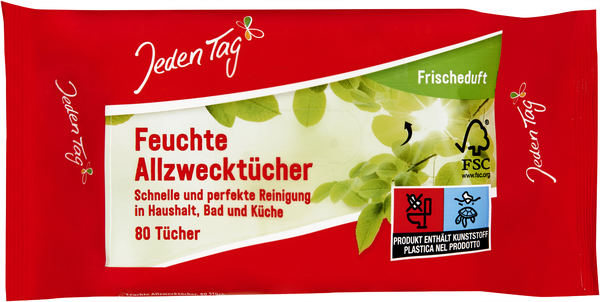 Jeden Tag Feuchte Allzweckreinigertücher 80 Stück Jeden Tag Feuchte Allzweckreinigertücher 80 Stück