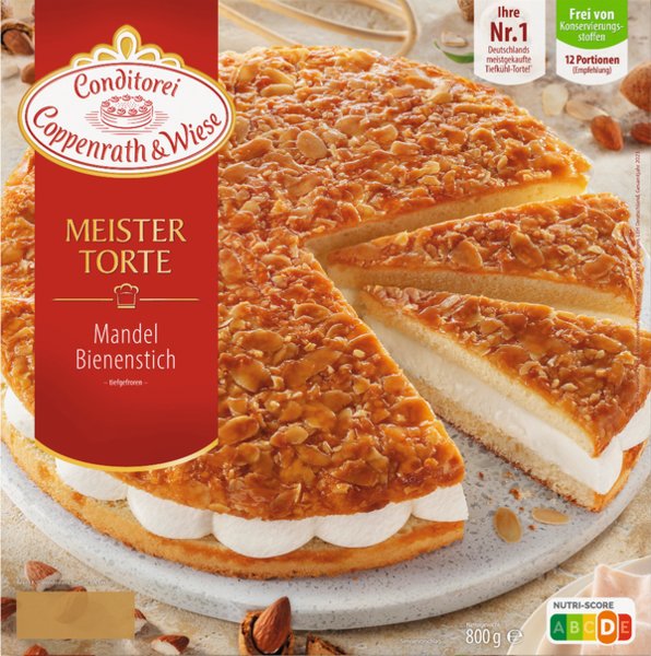 Conditorei Coppenrath & Wiese Meistertorte Mandel-Bienenstich 800g Conditorei Coppenrath & Wiese Meistertorte Mandel-Bienenstich 800g
