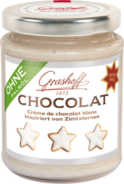 Grashoff Weiße Chocolat mit gerösteten Mandeln und Zimt 235g