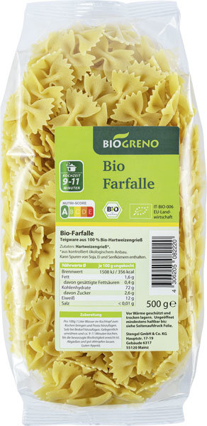 Biogreno Farfalle 500g