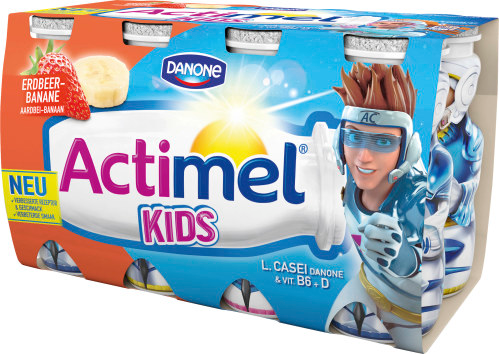 Actimel Kids Joghurt Drink Erdbeer-Banane 8x100g Actimel Kids Joghurt Drink Erdbeer-Banane 8x100g
