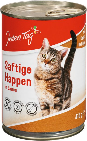Jeden Tag Saftige Happen in Sauce mit Kalb & Geflügel 415g