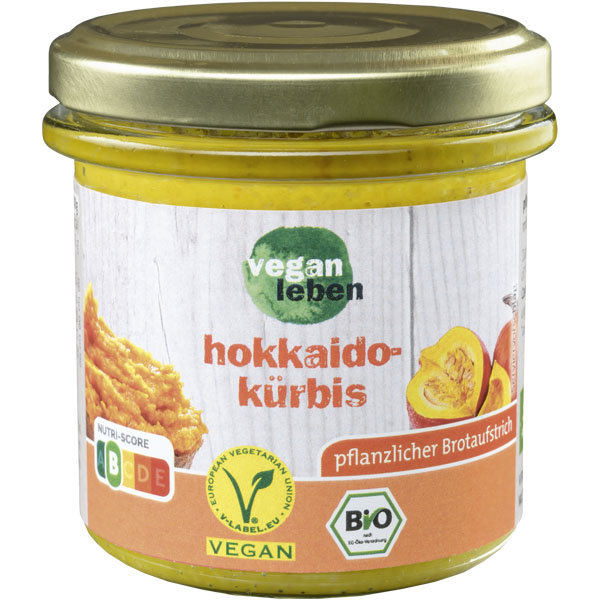 vegan leben Bio pflanzlicher Brotaufstrich Hokkaidokürbis 135g vegan leben Bio pflanzlicher Brotaufstrich Hokkaidokürbis 135g