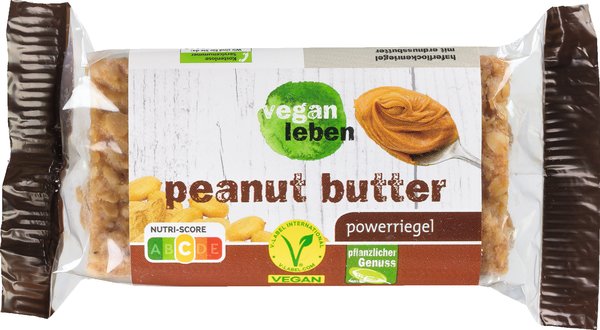 vegan leben Powerriegel Peanutbutter 95g