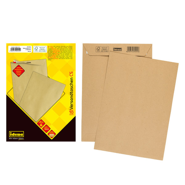 Idena Verssantaschen braun C5 10 Stück