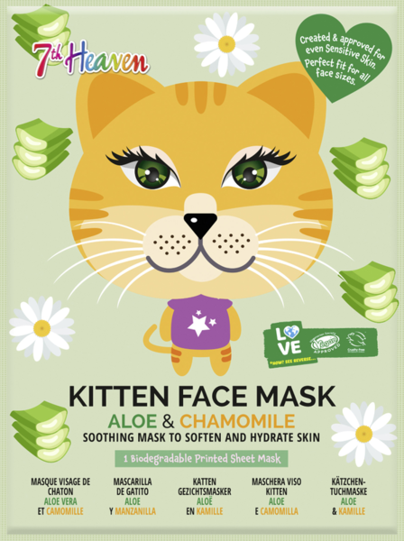 7th Heaven Tuchmaske Kätzchen Aloe Vera und Kamille