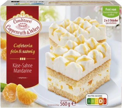 Conditorei Coppenrath & Wiese Cafeteria fein & sahnig Käse-Sahne-Mandarinen 500 g Conditorei Coppenrath & Wiese Cafeteria fein & sahnig Käse-Sahne-Mandarinen 500 g