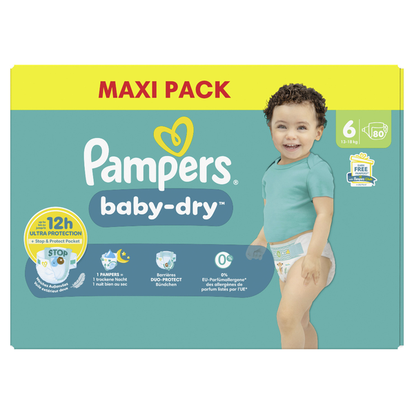 Pampers Baby Dry Windeln Gr.6 Extra Large 80 Stück Pampers Baby Dry Windeln Gr.6 Extra Large 80 Stück