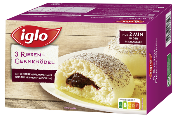 iglo 3 Riesen-Germknödel 480g iglo 3 Riesen-Germknödel 480g
