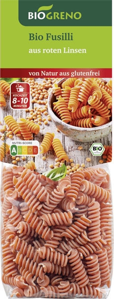 Biogreno Fusilli aus roten Linsen 250g