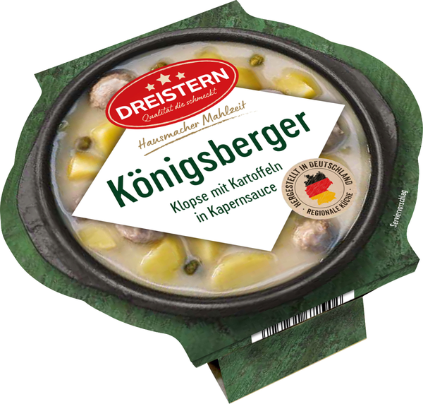 Dreistern Königsberger Klopse mit Kartoffeln 400g Dreistern Königsberger Klopse mit Kartoffeln 400g