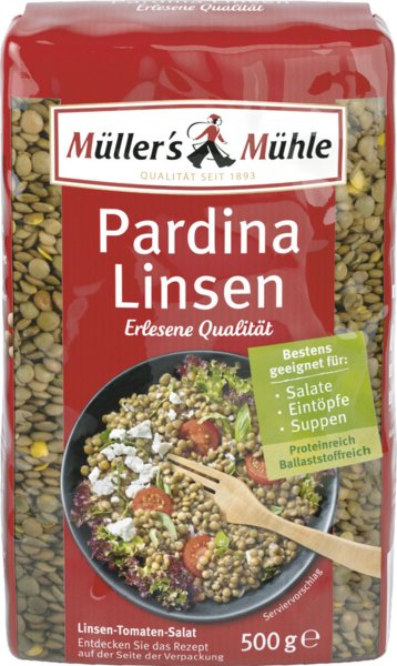 Müller's Mühle Pardina Linsen 500g