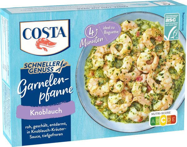 Costa Garnelenpfanne Knoblauch 275g Costa Garnelenpfanne Knoblauch 275g