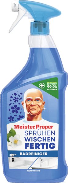 Meister Proper Allzweckreiniger Sprühen-Wischen-Fertig Badspray Antibakteriell 800ml