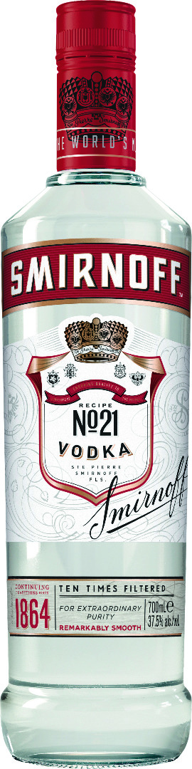 Smirnoff Red No. 21 Premium Vodka 37,5% vol. 0,7l