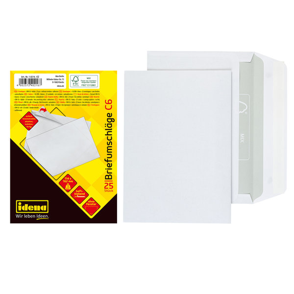 Idena Briefumschläge C6 25 Stück