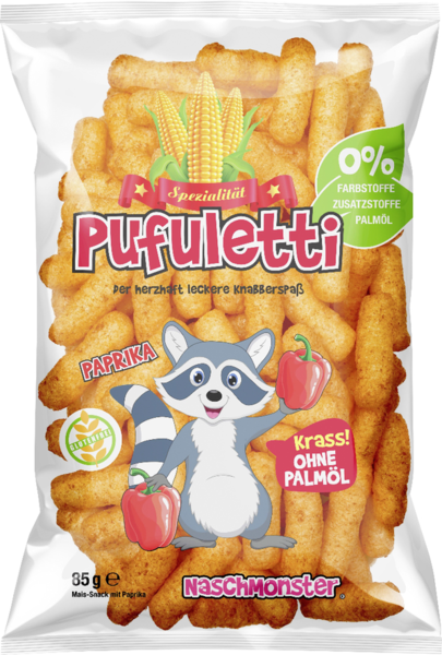 Pufuletti Original Mais-Snack Paprika 85g Pufuletti Original Mais-Snack Paprika 85g