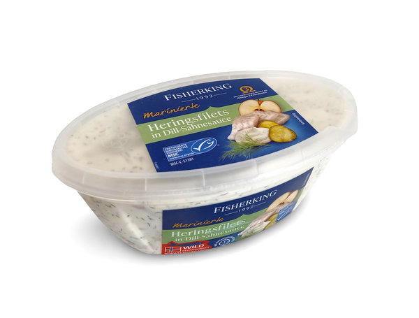 Fisherking Heringsfilet in Dillsauce 400g Fisherking Heringsfilet in Dillsauce 400g