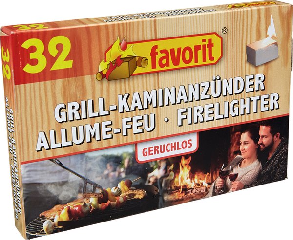 Favorit Grill-Kaminanzünder 32 Stück Favorit Grill-Kaminanzünder 32 Stück