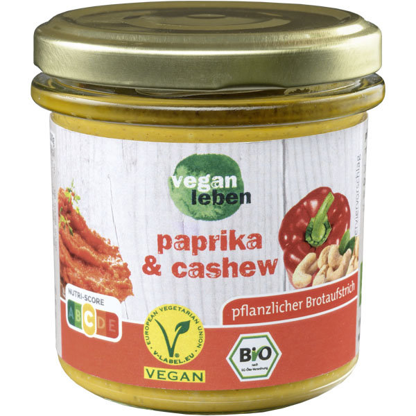 vegan leben Bio pflanzlicher Brotaufstrich Paprika & Cashew 135g vegan leben Bio pflanzlicher Brotaufstrich Paprika & Cashew 135g