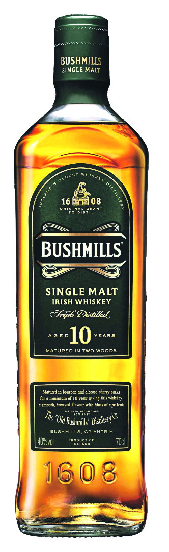 Bushmills Single Malt Irish Whiskey 10 Years 40% vol. 0,7l