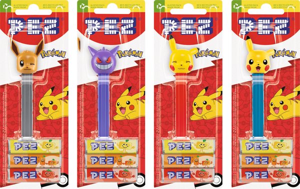 PEZ Spender + 3 Sorten Bonbons