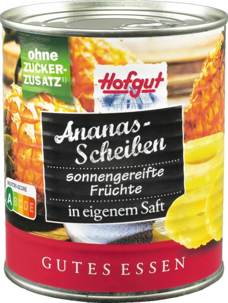 Hofgut Ananas-Scheiben 850ml