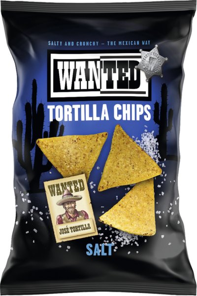 Wanted Tortilla Chips Salt 450g Wanted Tortilla Chips Salt 450g
