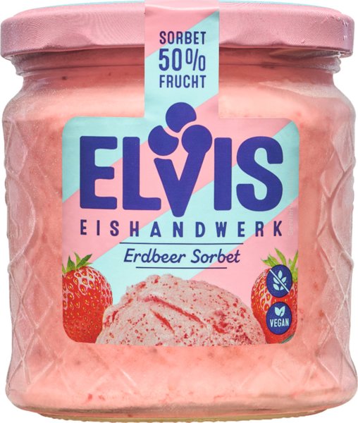Elvis Eis Heimische Erdbeere 400ml
