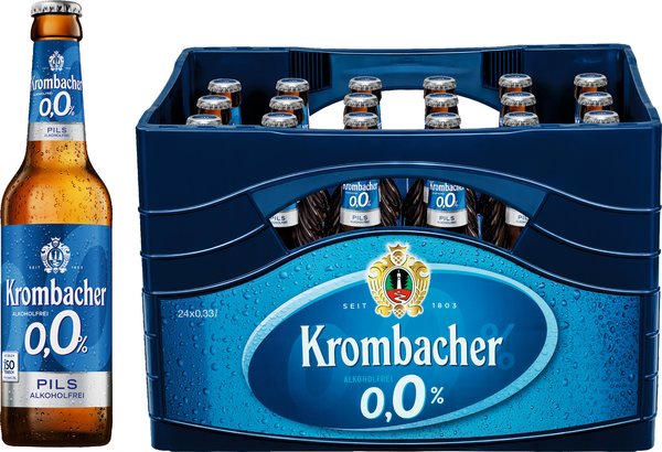 Krombacher Pils Alkoholfrei 0,0% 24/0,33l Krombacher Pils Alkoholfrei 0,0% 24/0,33l