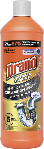 Drano Power-Gel Rohrfrei Abflussreiniger 1l