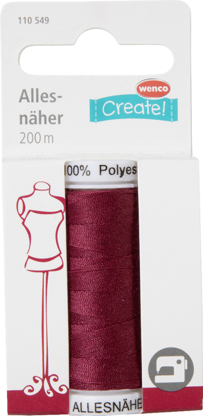 Wenco Garn 200m bordeaux Wenco Garn 200m bordeaux
