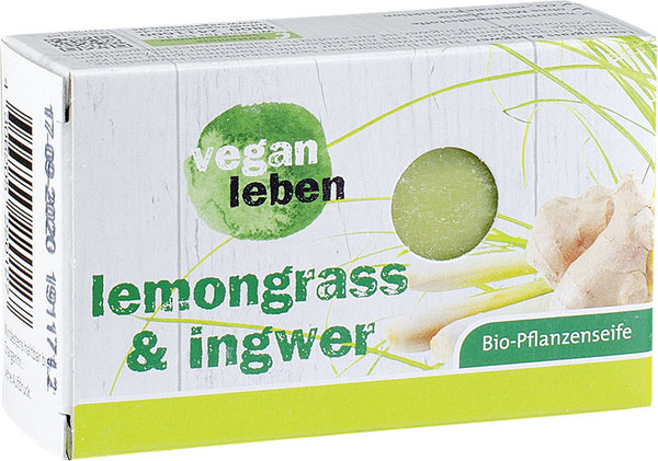 vegan leben Seife lemongrass & ingwer 100g