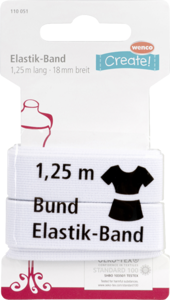 Gummilitze extra breit 18mm 1,25m