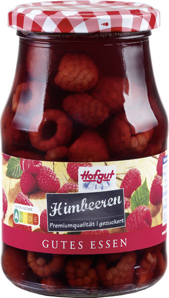 Hofgut Himbeeren gezuckert 370ml