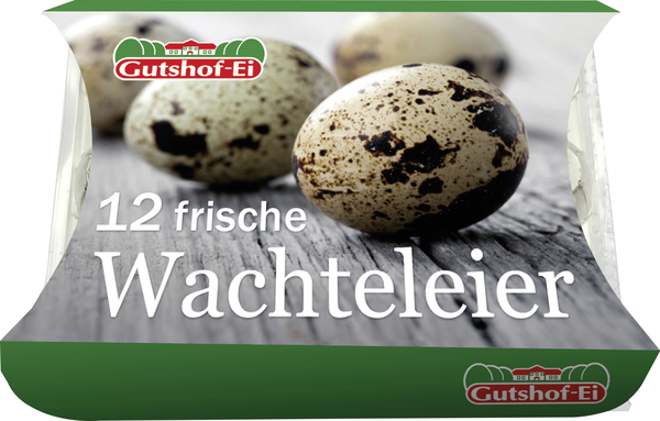 Gutshof Wachteleier Bodenhaltung mit Auslauf 12 Stück