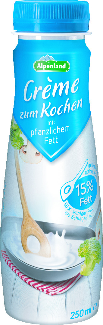 Alpenland Crème zum Kochen 19% Fett 250ml Alpenland Crème zum Kochen 19% Fett 250ml
