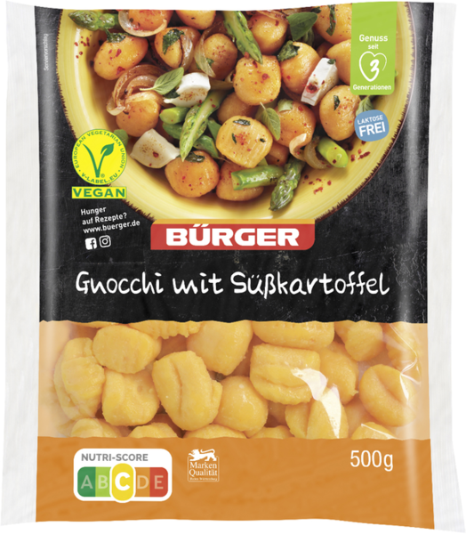 Bürger Gnocchi mit Süßkartoffel 500g Bürger Gnocchi mit Süßkartoffel 500g