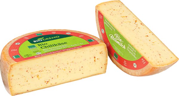 Biogreno Chilikäse, Schnittkäse, 50% Fett i. Tr. Biogreno Chilikäse, Schnittkäse, 50% Fett i. Tr.