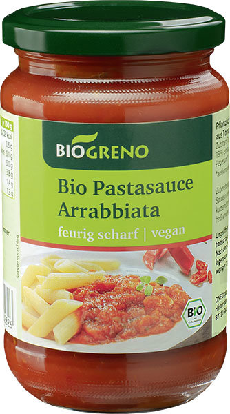 Biogreno Pastasauce Arrabbiata 340ml Biogreno Pastasauce Arrabbiata 340ml