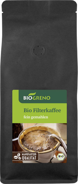 Biogreno Filterkaffee fein gemahlen 500g