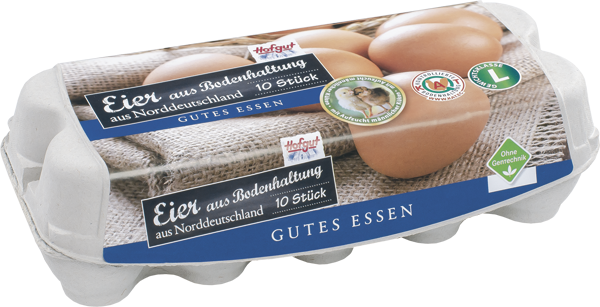 Hofgut Eier Bodenhaltung Größe L 10 Stück