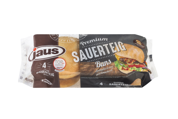 Jaus Bakery Sauerteig Buns 4er 360g