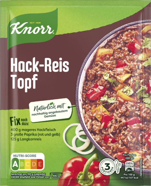 Knorr Fix Hack-Reis Topf 49g Knorr Fix Hack-Reis Topf 49g