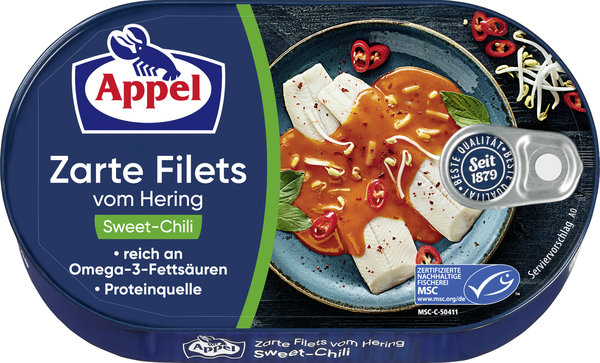 Appel Heringsfilets Sweet Chili 200g Appel Heringsfilets Sweet Chili 200g
